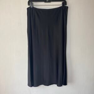 Chico’s Knee-Length Skirt SZ 1.5 (10) Classic Black Stretch Career‎ Modest Goth